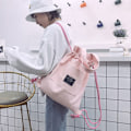 Pikkukuva 10 / 10: Kiristysnyörippu Kiristysnyörilaukku PINK - loki pink