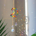 Pikkukuva 3 / 10: Crystal Sun Catcher sateenkaariprisma riipus HEART - varastossa
