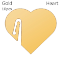 Pikkukuva 1 / 10: 10 juomamerkkiä Tagit Asiakkaan nimikyltti GOLD HEART - korkea laatu Gold Heart-Heart