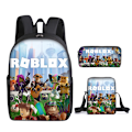 Pikkukuva 1 / 2: 3 kpl Roblox-oppilaan reppu, muodikas ja trendikäs reppu ala- ja yläkoululaisille - Tyyli F
