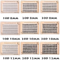 Miniatyrbild 6 av 10: 6 rader individuella fransar Mjuka Tjocka 10 MM30D 30D - on stock