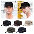 Miniatyrbild 6 av 10: Män Militär Cap Flat Top Caps GREEN1 - on stock green1