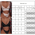 Miniatyrbild 3 av 3: Damunderkläder Set Spets Top BH String Underkläder Sexig Push Up - high quality khaki L