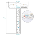 Miniatyrbild 2 av 7: T-Square Linjal Graduerad T-Ruler Inch Metrisk T-Square - on stock