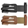Miniatyrbild 4 av 9: Bågskyttehandskar 3 Finger Tab Guard SVART - on stock Black