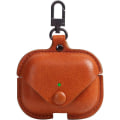 Miniatyrbild 1 av 5: AirPods 3 3rd Generation Case Cover 2021 Läder med nyckelring, mjukt läder Bärbar Skyddande Stötsäker Trådlös Laddning Män Dam - high quality