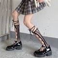 Miniatyrbild 9 av 10: Mesh Rem Kalvstrumpor SVART 2 - stock Black 2-2