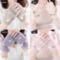 Pikkukuva 3 / 9: 1Par Fingerless Gloves Half Finger Gloves KHAKI - varastossa khaki