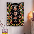 Miniatyrbild 4 av 5: Månblomma Vardagsrum Sovrum Dekorativt gobeläng - on stock 150*200cm