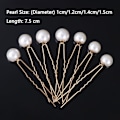Miniatyrbild 3 av 10: 16 st/pack Pearl hårnålar U-form hårklämma GULD - on stock