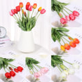 Miniatyrbild 4 av 10: Konstgjorda Blommor Tulpaner Bukett GUL - spot sales yellow