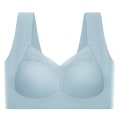 Pikkukuva 2 / 4: Naisten Comfort Pehmeä Saumaton Push Up Bra Shapewear Alusvaatteet Top - korkea laatu light blue L