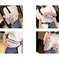 Pikkukuva 4 / 5: Naisten Vyötärölaukku Vaaleanpunainen Kevyt Fanny Pack Vedenpitävä PU Nahka City Vyötärölaukku Moda Juoksu Urheilulaukut Matka Vaellus One Size - spot alennus