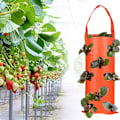 Miniatyrbild 1 av 4: Tyg jordgubbar hängande plantering släpande växter växa påse - on stock orange 4 Pockets