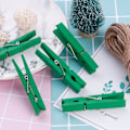 Pikkukuva 1 / 9: 5 kpl 72mm pyykkipojat puuklipsit VIHREÄ - varastossa Green