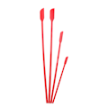 Miniatyrbild 4 av 9: 4st Mini Silikonspatel Set Liten gummispatel RÖD - high quality red