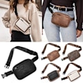 Miniatyrbild 8 av 10: Läder Fanny Packs för Dam Bältesväska KAFFE - stock Coffee