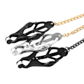 Miniatyrbild 10 av 10: Falska nippelringar med kroppskedjor SVART - high quality Black