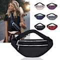 Miniatyrbild 1 av 2: Kvinnor Män Midjeväska Fanny Pack Resepengar Bältesväska - stock grey