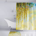 Miniatyrbild 4 av 8: Dusch Vattentät Print Badrumsgardiner Fönstertoalett - high quality Yellow 180*200 cm