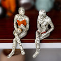 Pikkukuva 3 / 8: Nordic Modern Reading Woman Patsas Resinesktop Sculptures - spot-myynti D