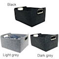 Miniatyrbild 4 av 10: Filt Förvaring Korg Kläder Organizer Diverse Container LIGHT - stock Light grey L