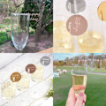 Pikkukuva 9 / 10: 10 Drink Marker Tags Vieras Nimikyltti SILVER HEXAGONAL - log Silver Hexagonal-Hexagonal