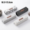 Miniatyrbild 2 av 3: Rutigt case Pennväska Påse Organizer för flickor Pojkar Barn - stock Grå 18.5x4x5.5cm