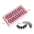 Pikkukuva 2 / 10: 10 Pairs Lashes DD Curl Russian Volume Mink Hair tekoripset - varastossa