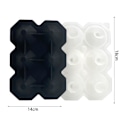 Miniatyrbild 7 av 7: 6 hålrum Diamond silikon iskubbrickor Ice Cube Maker - spot försäljning black