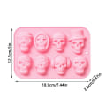 Pikkukuva 2 / 10: 8 Grids Skull Gummies Halloween Shape PINK - varastossa