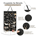 Miniatyrbild 5 av 5: Väggmonterade smycken Display Organizer Väska Vertikalt - stock Black