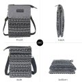 Pikkukuva 2 / 6: Tilava matkapuhelinlaukku Wallet Canvas Pienet Crossbody laukut - laadukkaita P-black and Gray