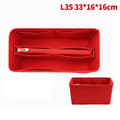 Bag Organizer Felt Cloth Insert 25 30 35 Makeup Handbag - varastossa Red StyleC L