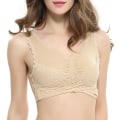 Miniatyrbild 1 av 4: Womens Ladies Yoga Sports Sleep Comfort Vest Bras Full Cup Top - high quality Apricot XL