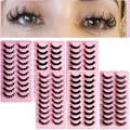 Pikkukuva 10 / 10: 10 Pairs Lashes DD Curl Russian Volume Mink Hair tekoripset - varastossa
