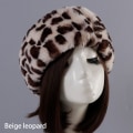 Pikkukuva 1 / 9: Tekoturkispääpanta Russian Cap Blank Top BEIGE LEOPARD - varastossa