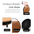 Miniatyrbild 11 av 11: Liten CD för case Förvaring Plånbok DVD skivavdelare Mapphållare Runt Läder 20 Kapacitet Bil CD-hållare Comfy Leather - high quality Brown