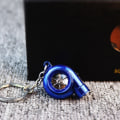 Miniatyrbild 1 av 8: Elektrisk Mini Turbo Nyckelring Spinning Turbin Key - on stock Blue one size