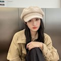 Pikkukuva 7 / 10: Kahdeksankulmainen Basker Hat Newsboy Hat KHAKI - korkea laatu khaki