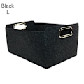 Miniatyrbild 1 av 10: Filt Förvaringskorg Kläder Organizer Diverse Behållare SVART L - spot sales Black L