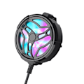 Pikkukuva 1 / 10: Puhelin Tuuletin USB Cooler MUSTA RGB LIGHT - korkea laatu