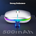 Pikkukuva 4 / 7: Langaton LED-hiiri Ladattava ohut Silent Mouse 2.4G - spot-myynti Silver