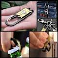 Miniatyrbild 3 av 5: 2 delar utomhus multifunktionskombinationsverktyg Utomhus handhållna prylar Bärbar EDC handhållen nyckelring - high quality