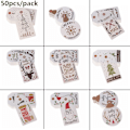 Pikkukuva 6 / 10: 50 kpl Xmas Hanging Kraft Paper Ornaments Christmas Tree Tag J - loki