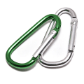 Miniatyrbild 4 av 8: Karbinhake Nyckelring Aluminiumlegering D-ring Spänne Spring Carabin - high quality Green