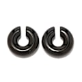Miniatyrbild 1 av 10: Hoop Örhängen Öronklämmor SVART A - on stock black A-A