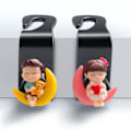 Pikkukuva 5 / 5: 2kpl Creative Car Hook Cartoon e Back Seat Back Hanging Hook Au - varastossa A1