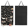 Miniatyrbild 2 av 5: Väggmonterade smycken Display Organizer Väska Vertikalt - stock Black