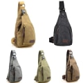 Miniatyrbild 6 av 9: Crossbody Messenger Axelväska Sportbröstpaket för män - on stock black